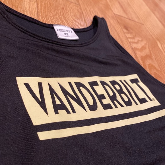 Vanderbilt Cropped Built-in Bra Top in Black/Pale Yellow Gold, Size XS - Picture 2 of 7